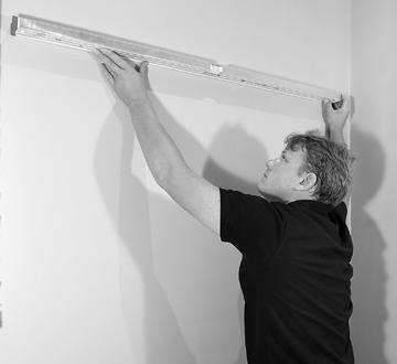 installer s guide CHECK & MEASURE THE SPACE 1. CHECK THE WALLS Use a spirit level to check the walls. Mark any uneven spots or holes.