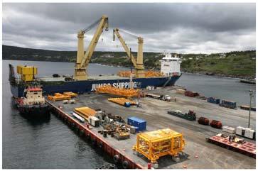 Installation June - September Equipment being staged from Bay Bulls 21 kilometres of