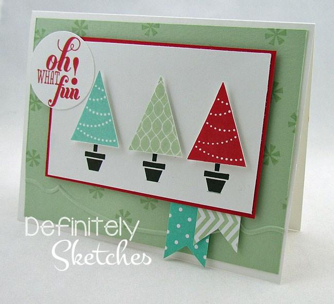 Dimensions Whisper White Card Stock (1) 5-1/2 x 8-1/2 (score at 4-1/4 ) This fun and playful card puts a twist on the sketch by changing the larger background layer to the focal point, while the