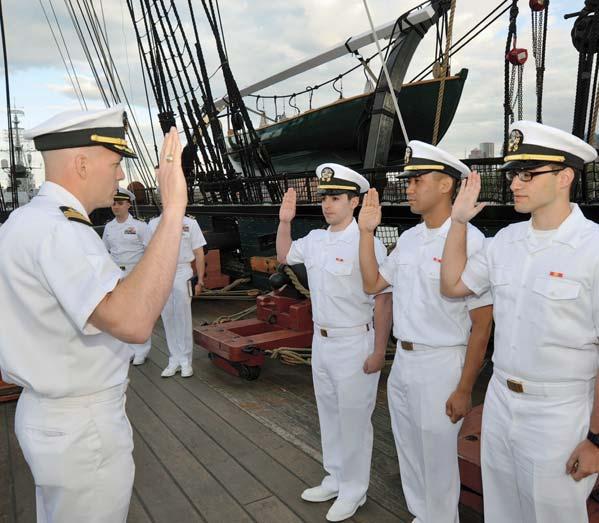 An oath to the Constitution, aboard the Constitution Cmdr. MI
