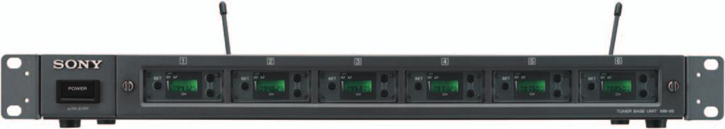 Optional Accessories MB-X6 Tuner Base Unit MB-X6 with six URX-M2 tuner modules installed The MB-X6 is a tuner base unit that accommodates up to six URX-M2 tuner modules, and allows up to six channels
