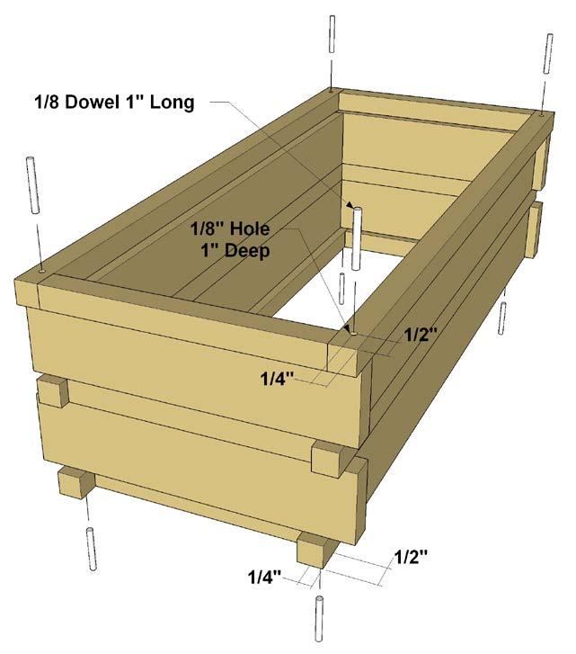 Project Tip: To make sure your box is square, Measure diagonally from corner to corner. Squeeze the box diagonally as necessary. When the diagonal measurements are equal, the box is square.