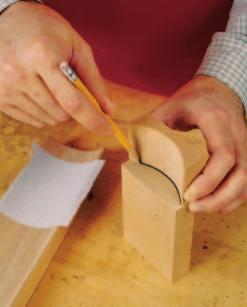C D Make a custom sanding block by tracing the cove molding s