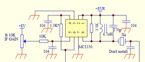 Step 4: RX IF Amplifier The core component is an MC1350.