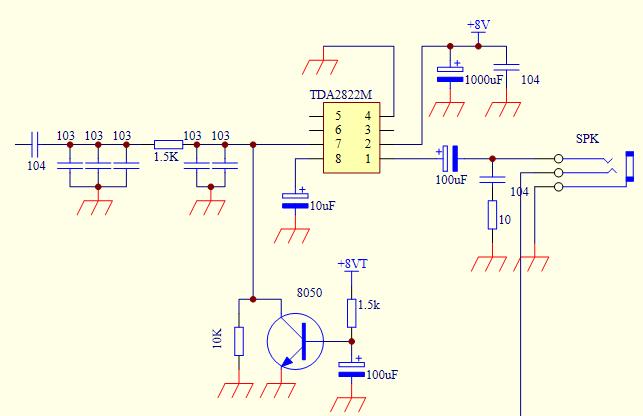 Step 2: Audio Amplifier The core component of the audio amplifier is a TDA2822M. It is a dual channel amplifier but we only use one channel here. Please study the schematic before soldering.