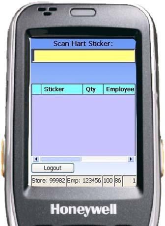 SCAN Press to scan bar codes.
