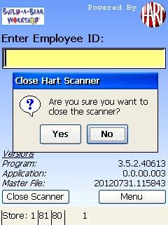 SCANNING PROCEDURES - Continued END EMPLOYEE SCANNING SESSION When an Employee has completed their scanning assignments, they should log out and return the scanner to the Control Desk.