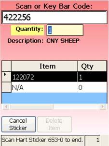 scanner. 5. Scan Merchandise a. Follow the same procedures as scanning in Regular mode. b. Multiple quantities can be keyed.