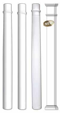 Optional Square Trim Ring Set Porch Posts Columns Available in white.