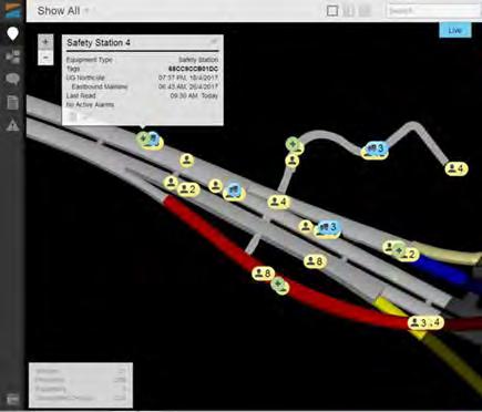 Tracking of Personnel, Vehicles, and Equipment Tunnel dashboard software provides superior situational awareness, with real-time positioning of personnel, vehicles, and equipment on a map Wi-Fi tags