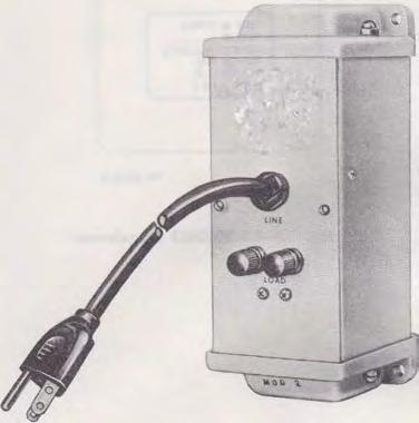 The transformer is shipped with movable lead connected to 6.3-volt tap. 9.05 Over-all dimensions of the transformer are 7-5/8 by 2-15/16 by 3-5/8 inches. The weight is approximately 5-1/2 pounds. 9.06 Four 1/ 4-inch holes are provided on the case for mounting.