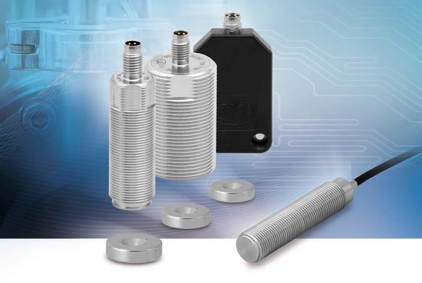 2 Magneto-inductive sensors for non-contact linear displacement measurement mainsensor - Selectable measuring ranges up to 55mm - Linear output signal - High basic sensitivity and temperature