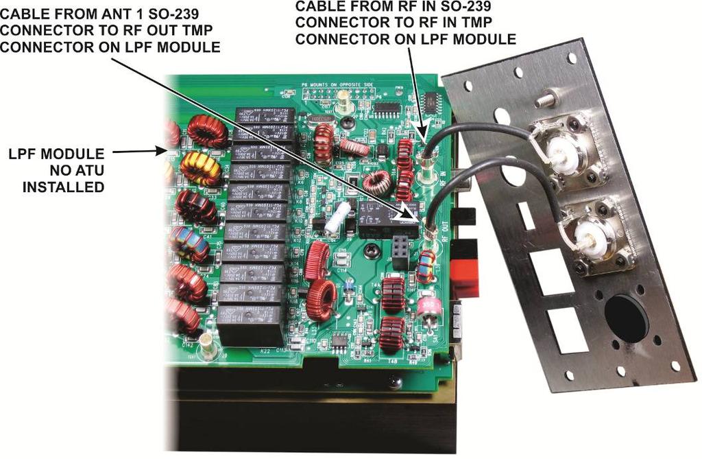 Figure 21. Rear Panel RF Cable Connections with No ATU.