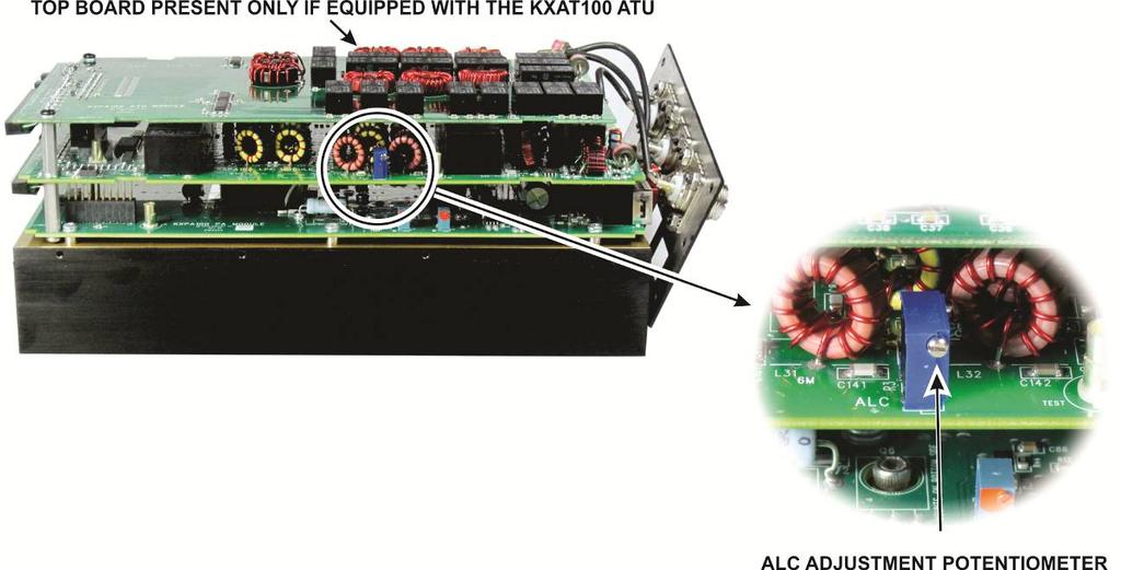 Set the potentiometer as described in Adjusting the KXPA