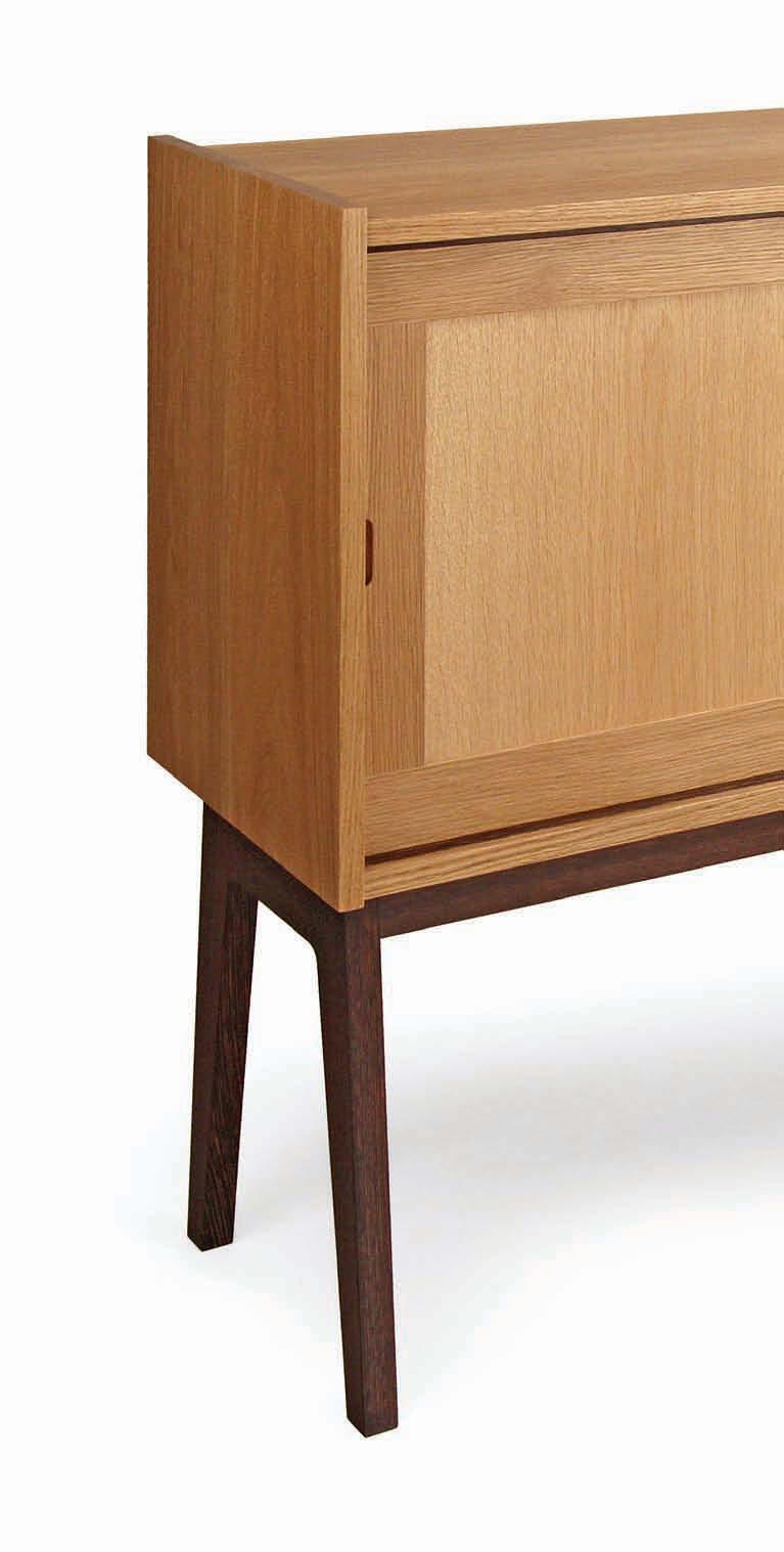Mid-Century Credenza Thoughtful details and modern joinery merge in this sleek design BY LIBBY SCHRUM Mid-Century Modern furniture has not been wildly popular since, well, the mid-century.
