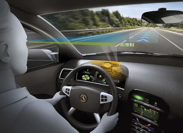 a lane. The AR-HUD also supports the use of ACC (adaptive cruise control).
