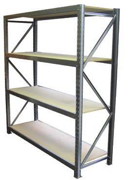 Longspan Shelving Longspan shelving is ideal for box storage, archive shelving, retail displays,