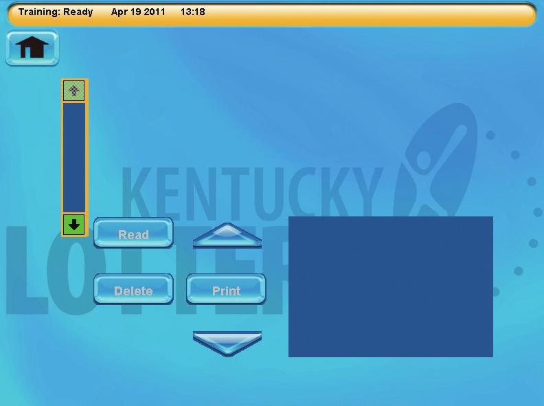 Retail Functions MAIL Use this service to obtain mail messages sent by the Kentucky Lottery to selected terminals. Messages can be prioritized as Normal or Urgent.