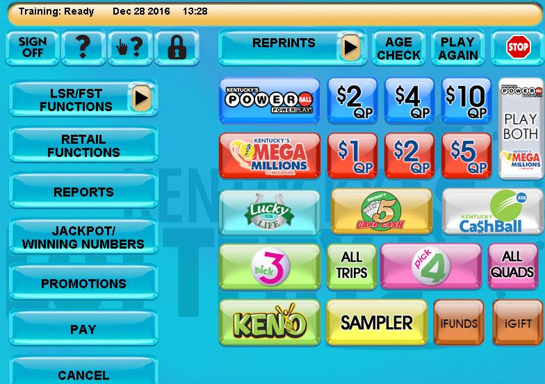 Selling Draw Games QUICK PICK METHOD Quick Picks can be produced for any of the Lottery s Draw games by pressing the desired game button and selecting QP.