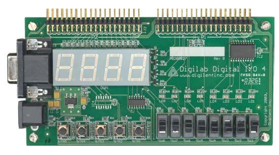 La nivel didactic, pentru testarea corectitudinii blocurilor logice proiectate, dispunem de o placa de test D2SB, figura 1, produsă de firma Digilent, bazată pe modulul FPGA de tip Spartan II cu