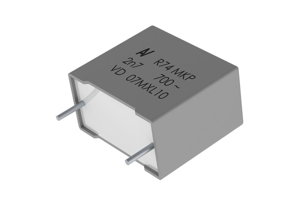 Polypropylene Pulse/High Frequency Capacitors R74 125 C Single Metallized Polypropylene Film, Radial, AC Applications (Automotive Grade) Overview The R74 125 C is constructed of metallized