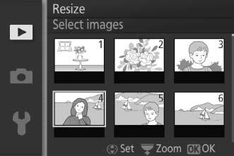 s z 8 y 9 t I Q Q o g n Resize Create small copies of selected photographs. Select Choose size and choose a size from 1280 856; 1.1 M (1280 856 pixels), 960 640; 0.
