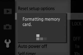 Format Memory Card Select Yes to format the memory card.