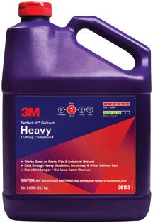 Gelcoat Finishing System 3M Perfect-It Gelcoat Heavy Cutting Compound This fast-cutting compound removes heavy oxidation, scratches, and other defects.