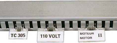 label holder PE-A6/4 - PE-A7/5 polycarbonate transparent clear -40 to +120 C to identify cable outlets.