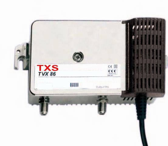 TTXSOR Multiband amplifiers for head ends Type VS 80A VHF 1 FM VHF 2 UHF UHF Frequency MHz 47-68 87-108 174-230 470-862 470-862 Gain db 35 35 35 42 42 Attenuator db -18-18 -18-18 -18 EN 50083-5 Noise