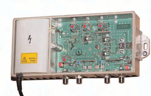 TXSYSTEMS High Output,Head End or Line Amplifiers, with active and passive return path options, very flat frequency response.