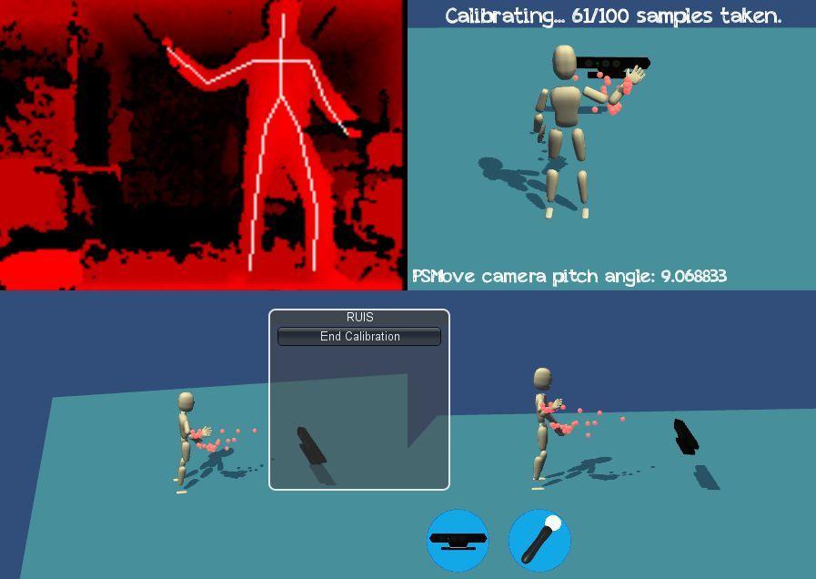 Example: Kinect 2 and OpenVR controller calibration Once the calibration scene has loaded, hold OpenVR controller (e.g. Vive controller) in your right hand, and step in the front of the Kinect.