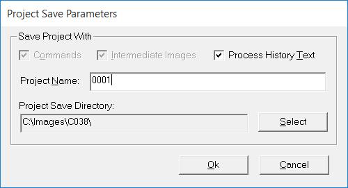 used. 3) The intermediate files are always saved in the same directory as the initial image.