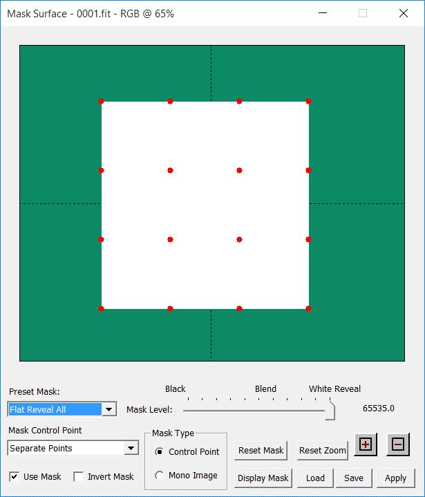 Control Point Mask A control point mask uses 16 red control points to define the mask similar to the way control points define the shape of the standard curves tool.