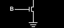 When the input is 0 (no current) the upper PNP transistor t can conduct power to the output.