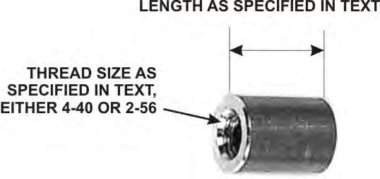 Standoffs A number of threaded standoffs are used. As with the screws and washers, be sure you use the correct size as specified in the text.