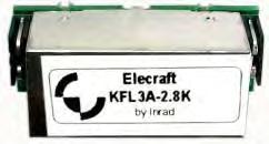 Optional Filter ILLUSTRATION DESCRIPTION QTY ELECRAFT PART NO. KFL3A-2.8K Filter (optional) 1 KFL3A-2.8K Screw, 4-40, either 1/4 (6.4 mm) Zinc, Pan screw in envelope.