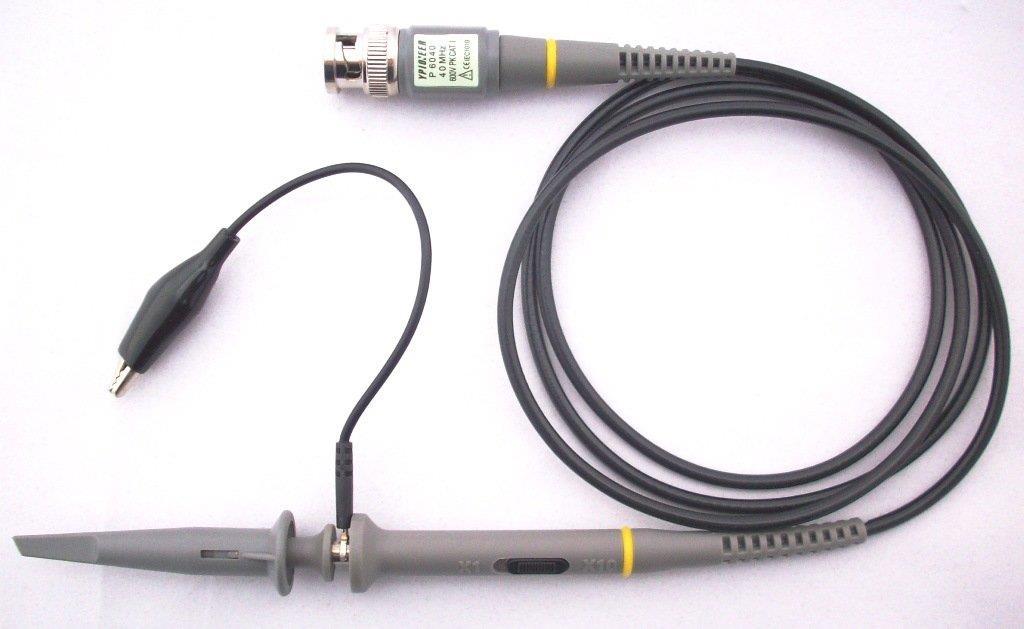 Connecting oscilloscope and function generator The oscilloscope probe is the only thing you