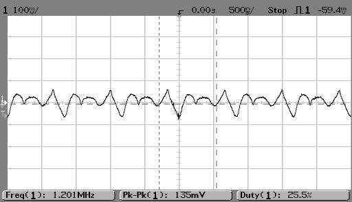 Place a low inductance jumper between terminal E4 and ground. Monitor the RF filter input (J4-1/J5-1) with an.