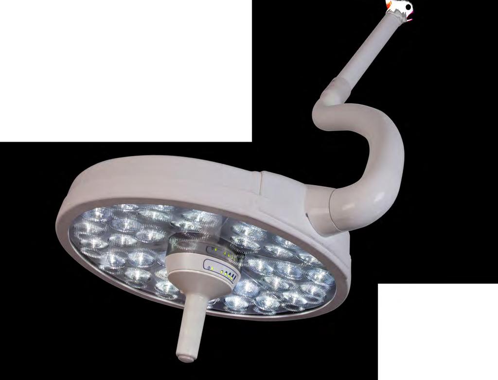Getting a better handle on things. Multi-stage dimming and illumination field are easily controlled with the sterilizable handle. Controlling the brightness and position of your lights is critical.