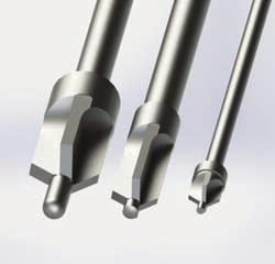 THE RIGHT INSTRUMENT Countersinks Countersinks are required to reach screw fragments located in bone. A conical channel to the fragment is created using the cutter.