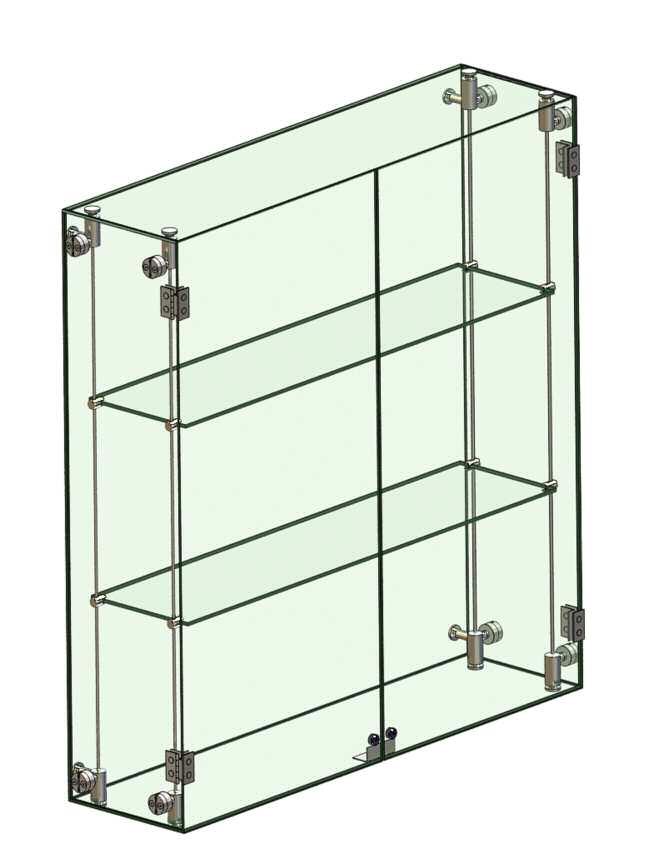 ACCESSORIES P A G E 4 0 Accessories Glass Cabinets Cabinets 600mm h x 1150mm w x 300mm deep. Lighting optional.