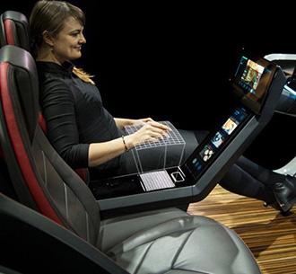 CONTROL. REACT. EXPERIENCE. Uses of ultrasonic mid-air haptics in automotive CENTRE CONSOLE CONTROLS Create a three-dimensional zone of interaction in mid-air above the centre console.