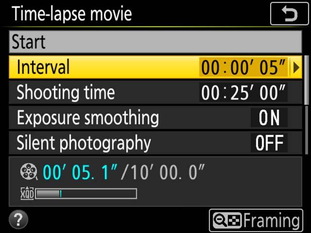 Time-Lapse Movie Techniques, Continued 2 Adjust time-lapse movie settings.