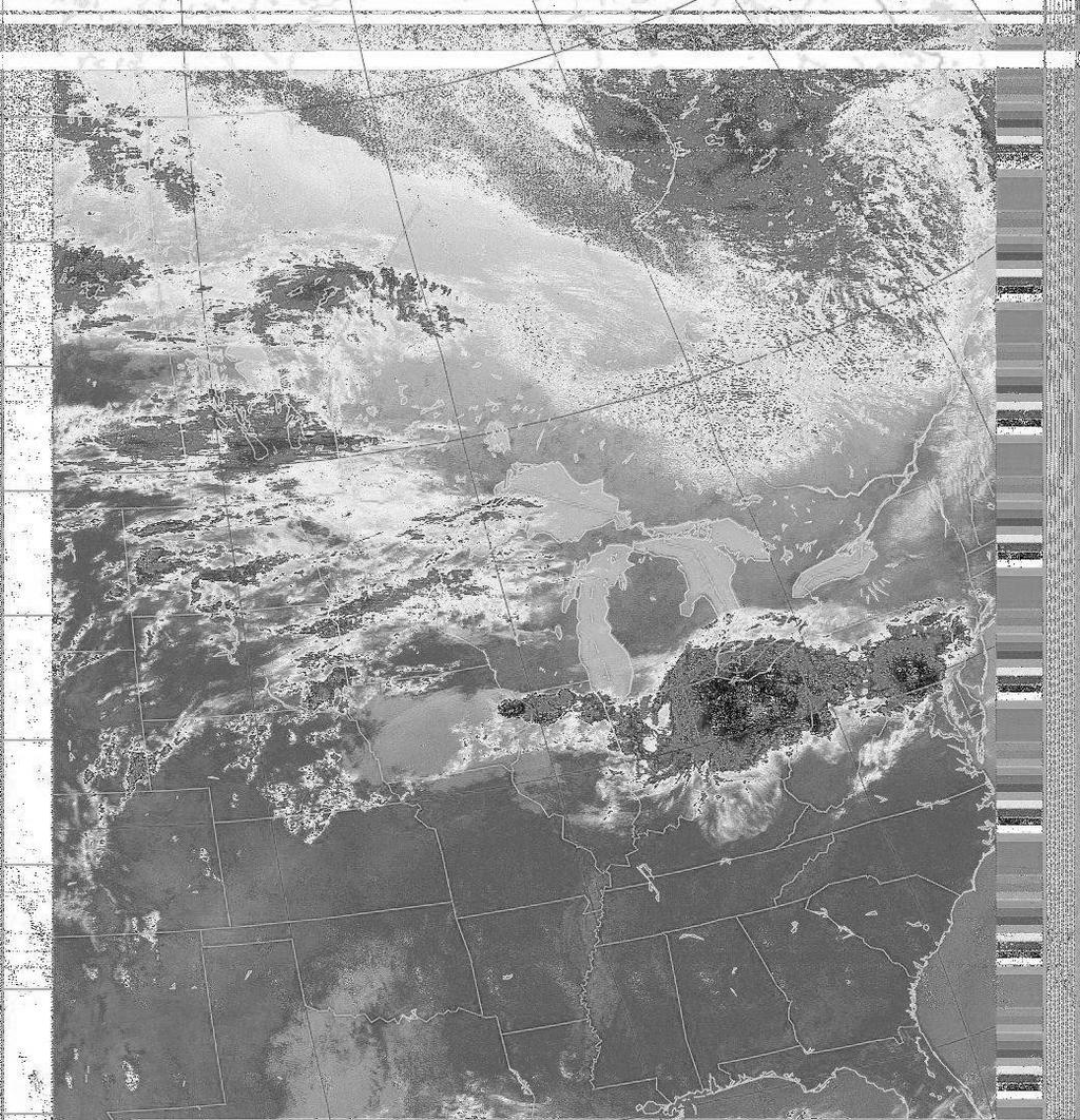 Figure 8: The same image with areas of precipitation enhanced.