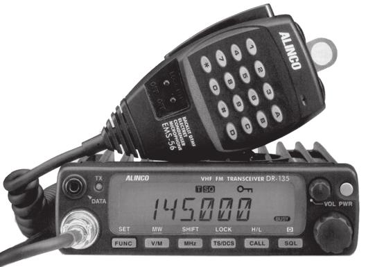 Amateur Mobile Transceivers DR-06T DR-135/235 Series DR-03T The Alinco DR-06T gets you on the six meter Magic Band with a full 50 watts.