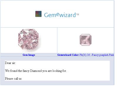 Click the "Send Email" button located below "your selected image". The Gememail popup screen will appear.