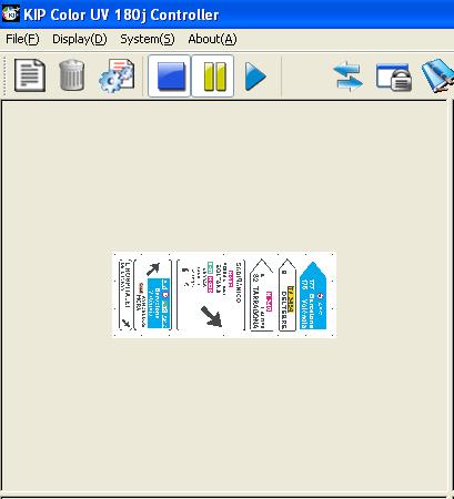 14. Click the blue triangle icon in the tool bar to start printing.