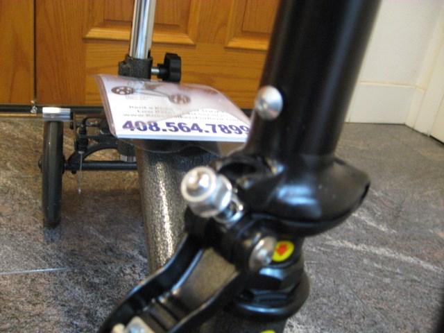 the bolt is clear of the handlebar shaft.