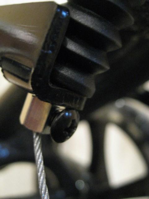 If your brakes are too tight, these photos will show you how to easily make an adjustment.